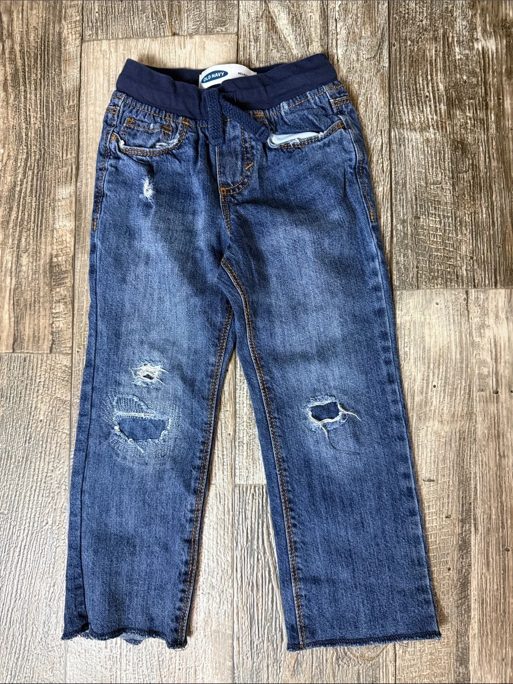🌟Old Navy 🌟Blue Distressed Jogger-Style Denim Pants, 3T